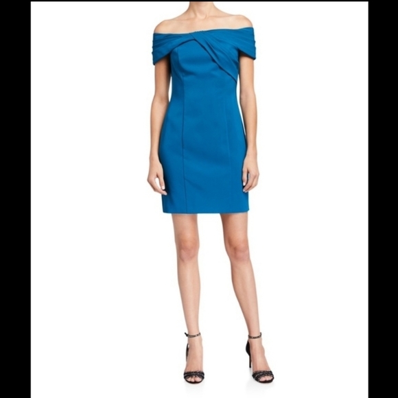 Aidan by Aidan Mattox Dresses & Skirts - Aidan by Aidan‎ Mattox Twist Crepe Cocktail Dress in Peacock Size 6